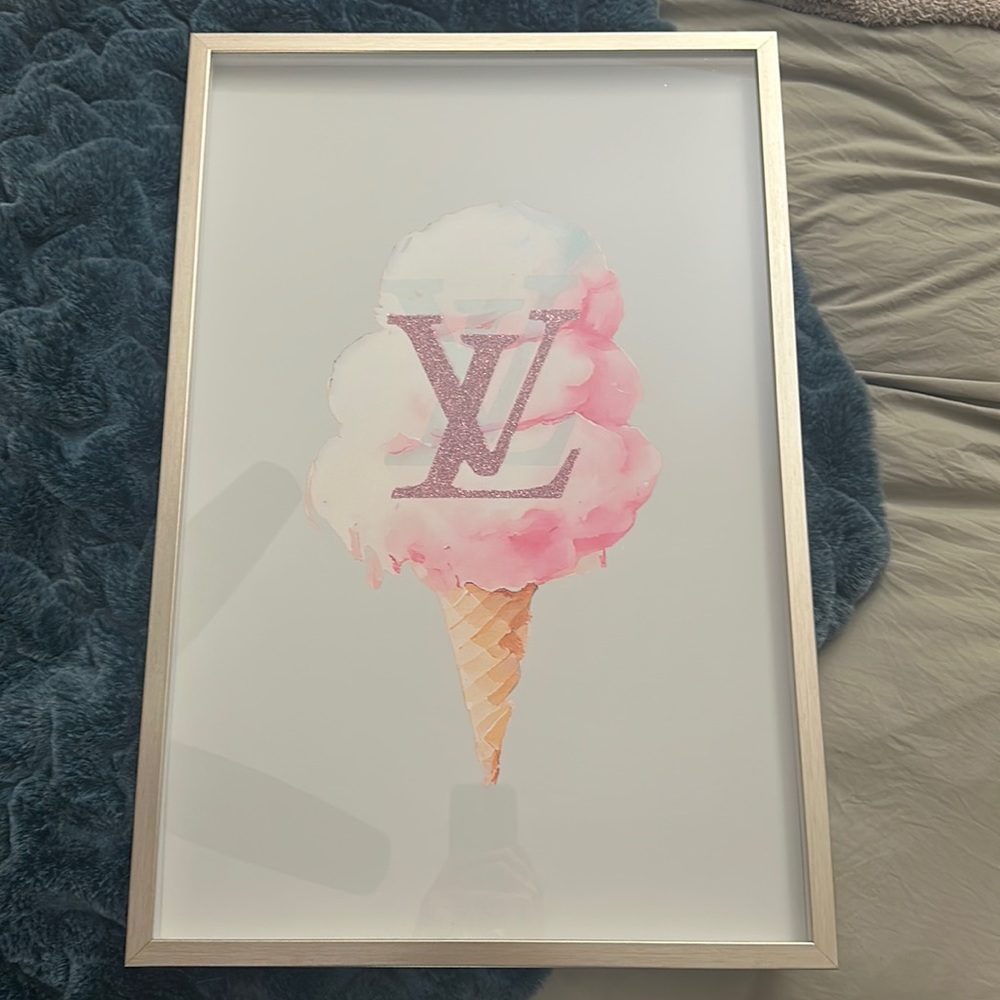 Framed LV Cotton candy picture
